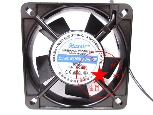 Maxair BT220 BT12025B2H 12025 220v high air volume double ball fan