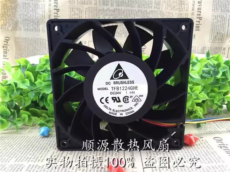 Delta TFB1224GHE DC24V 1.44A 120*120*38MM 4-wire Speed Control Cooling Fan