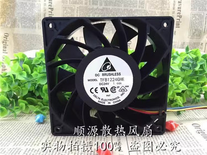 Delta TFB1224GHE DC24V 1.44A 120*120*38MM 4-wire Speed Control Cooling Fan