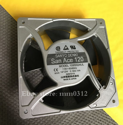 1pcs SANYO 109S024UL 115V 14/12W 120*120*38mm aluminum frame equipment fan