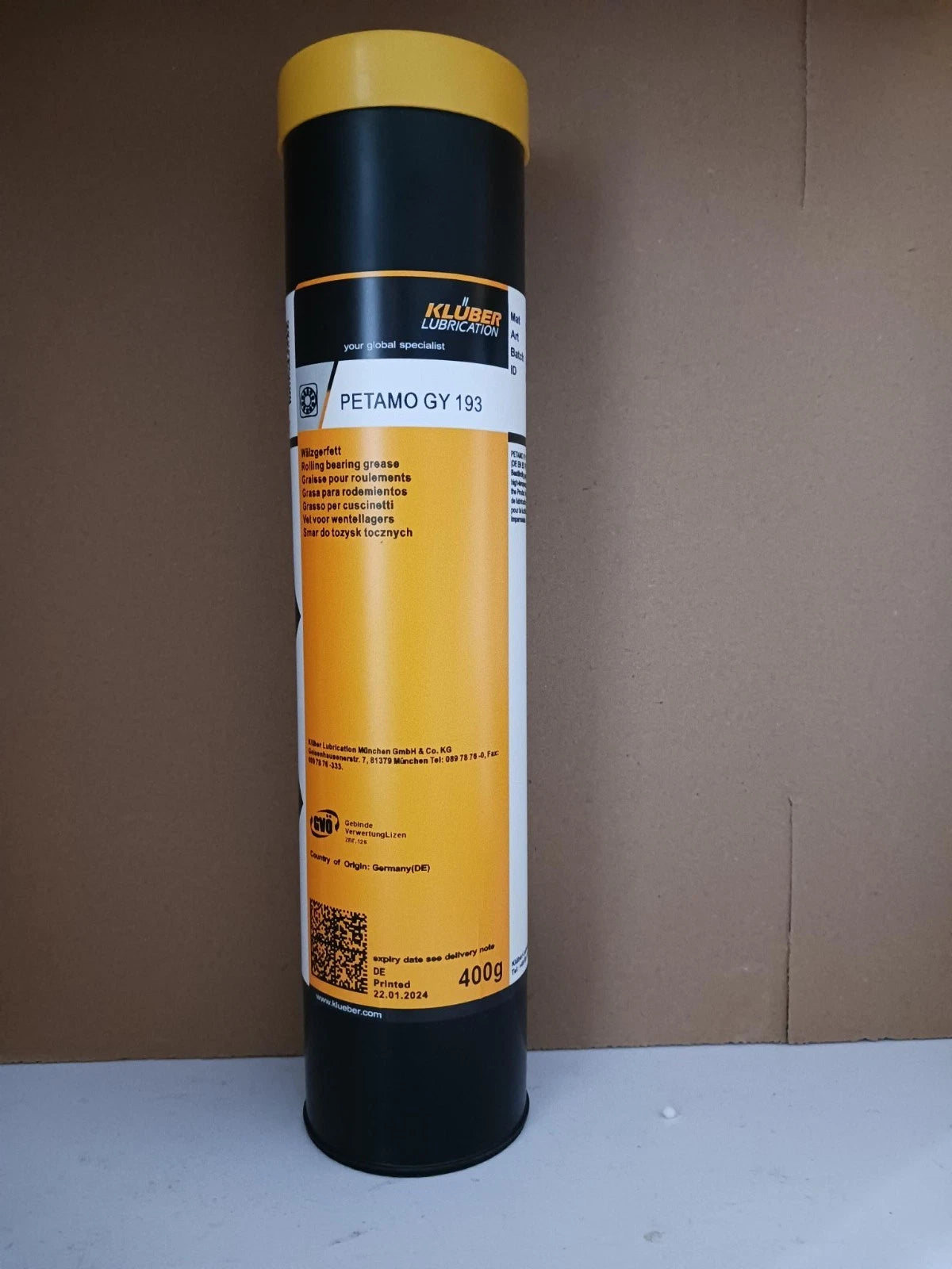 1PCS KLUBER Lubrication PETAMO GY 193 Grease 400g (14.1 oz) Free shipping