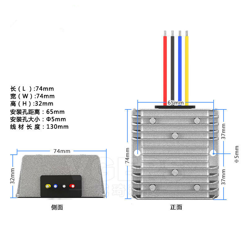 new 9-36V to 12V 10A 120W isolated Waterproof power converter 12V/24V to 12V DC-DC - PLAQCOM