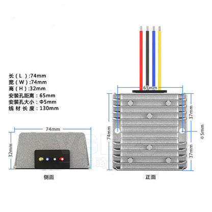 new 9-36V to 12V 10A 120W isolated Waterproof power converter 12V/24V to 12V DC-DC - PLAQCOM