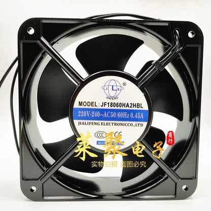 JIAFENG JF18060HA2HBL AC220V-240V 0.45A 18CM Metal Cooling Fan