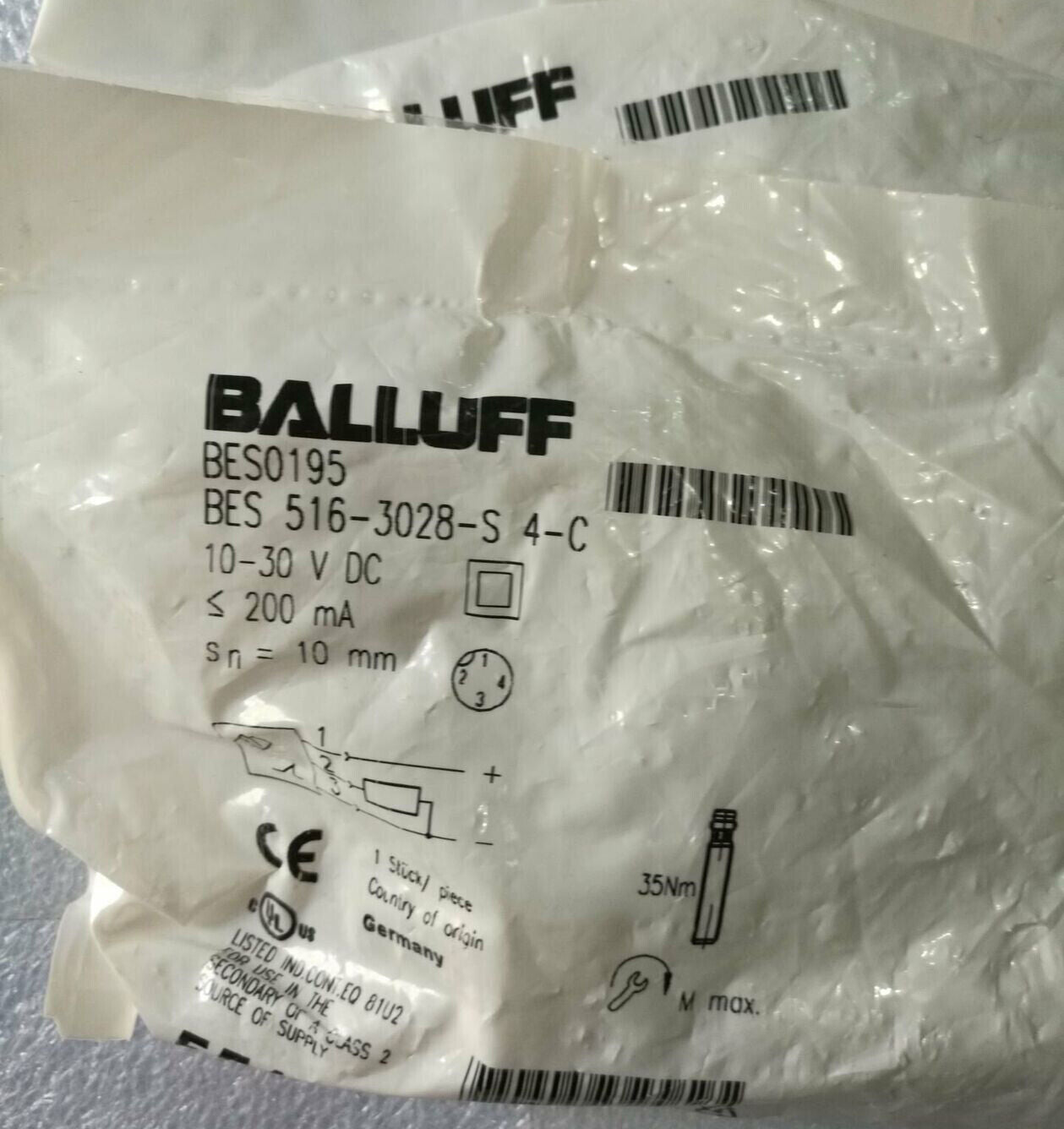 ONE BALLUFF BES 516-3028-S4-C PROXIMITY SENSOR - BALLOFF