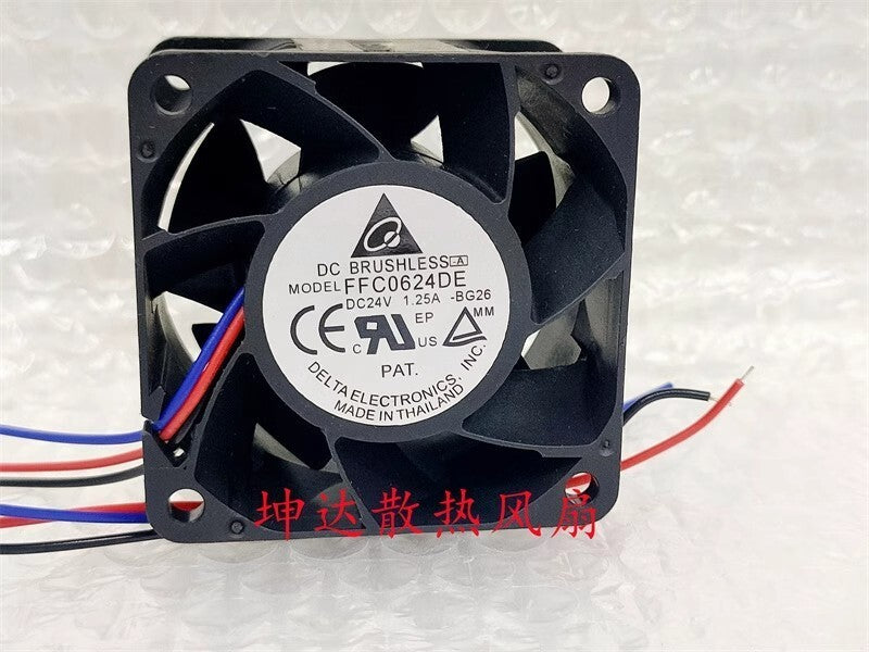Delta FFC0624DE 6038 DC24V 1.25A 6CM 3-Wire Large Airflow Inverter Cooling Fan