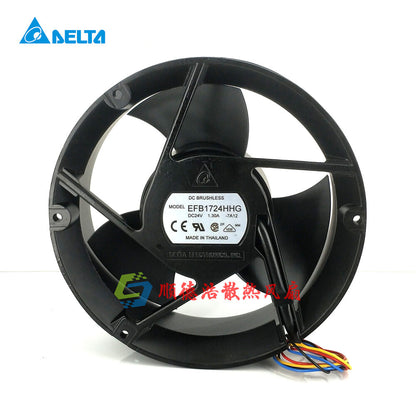 1pcs Delta EFB1724HHG-7A12 24V 17CM 17251 17MM 17CM 4-wire cooling fan