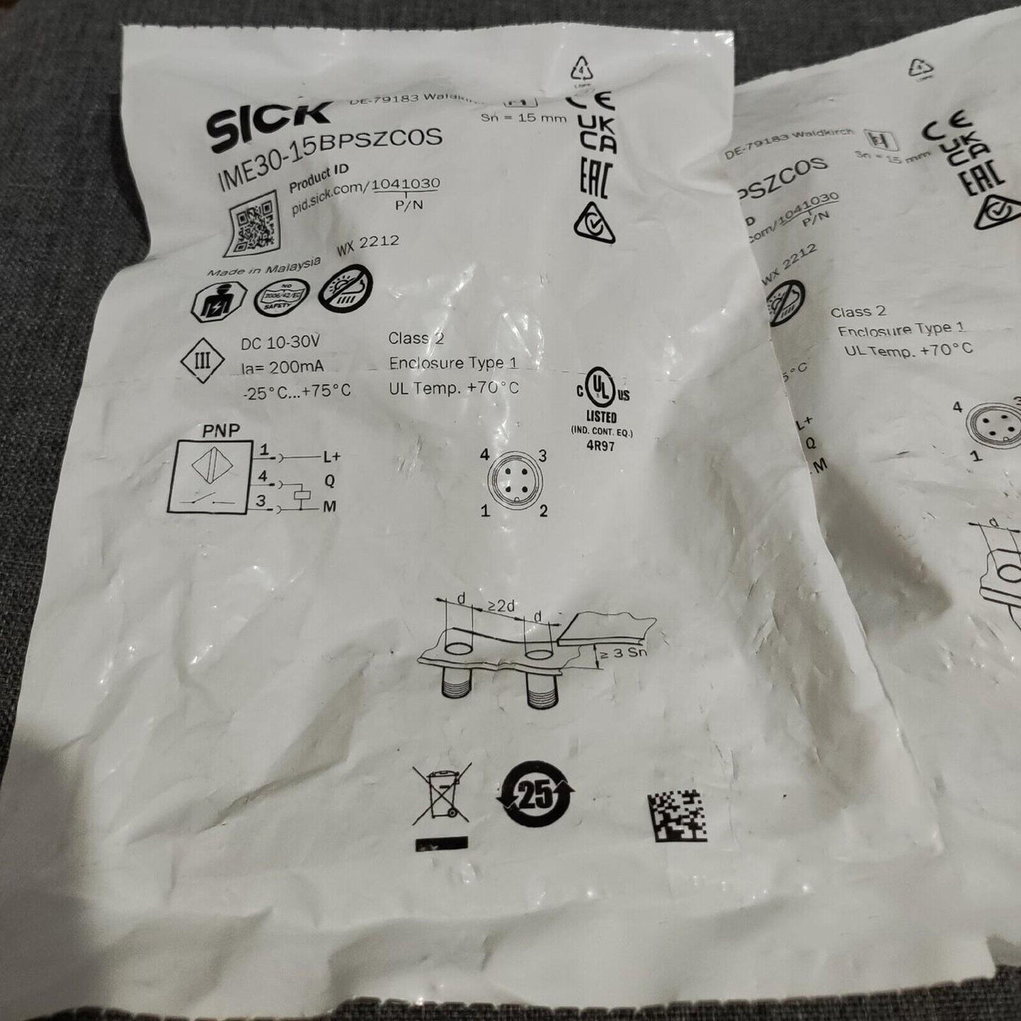 Proximity switch sensor IME30-15BPSZC0S - ONE SICK