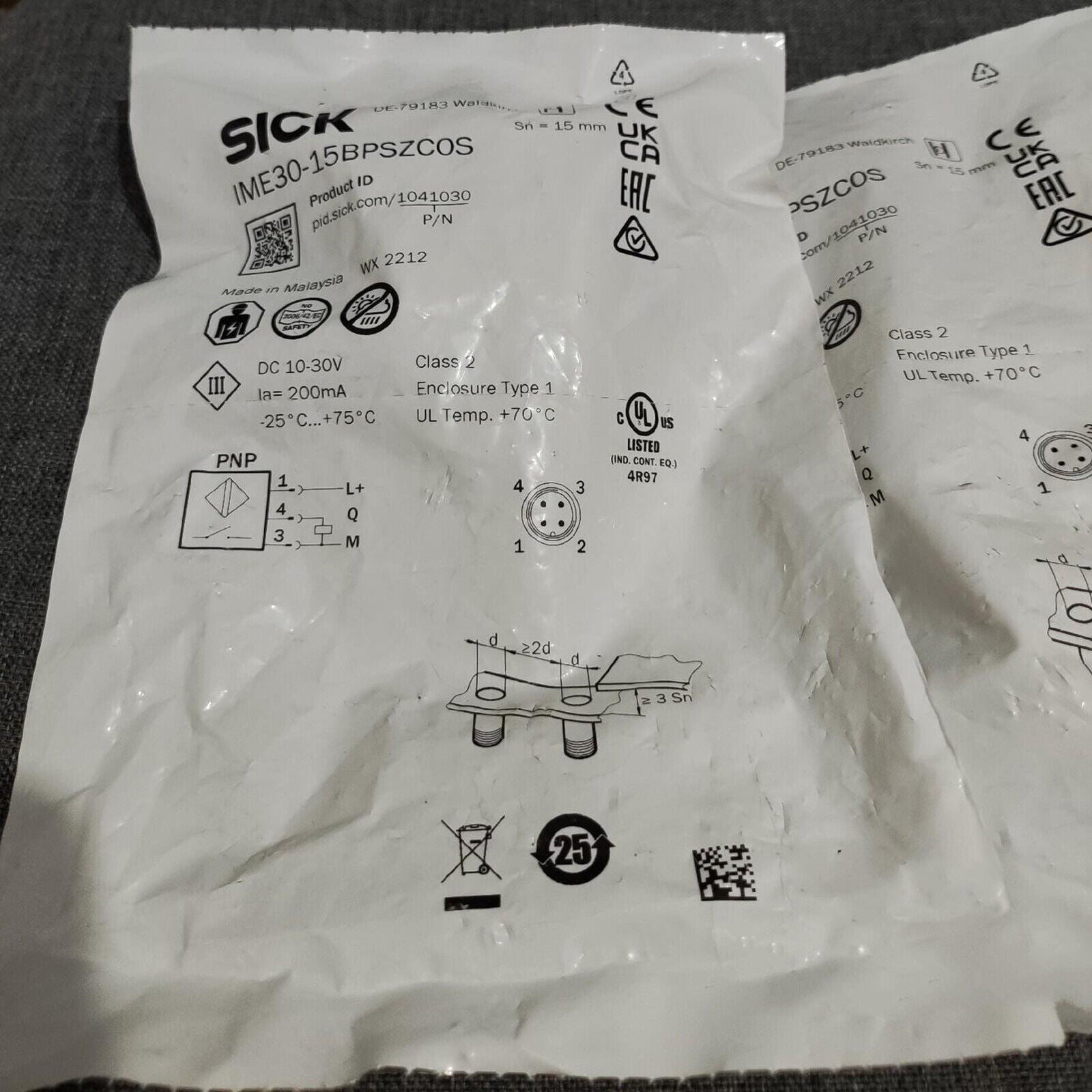 Proximity switch sensor IME30-15BPSZC0S - ONE SICK
