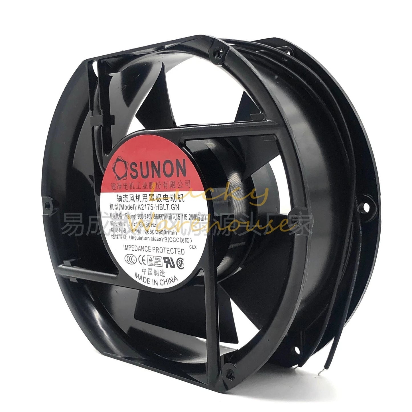 SUNON A2175-HBLT.GN 200-240V 17251 Axial Cabinet Cooling Fan