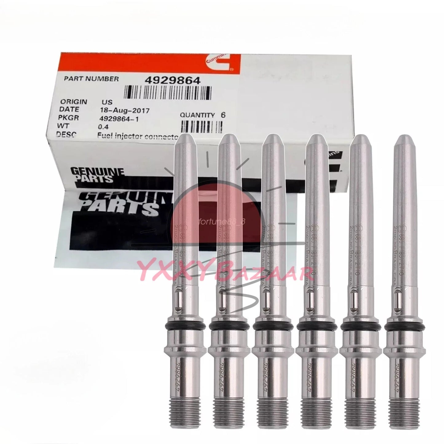 6PCS 4929864 Injector Connector Tubes Fits For Dodge Cummins Diesel 5.9L 6.7L
