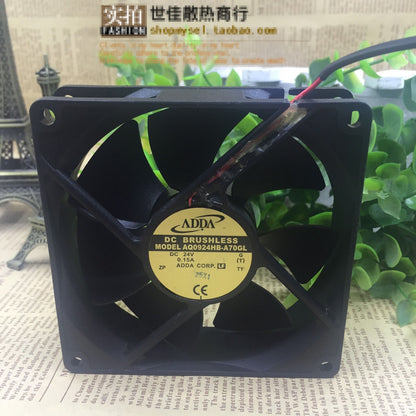 1PCS ADDA AQ0924HB-A70GL 9225 24V 0.15A waterproof fan 2-wire cooling fan