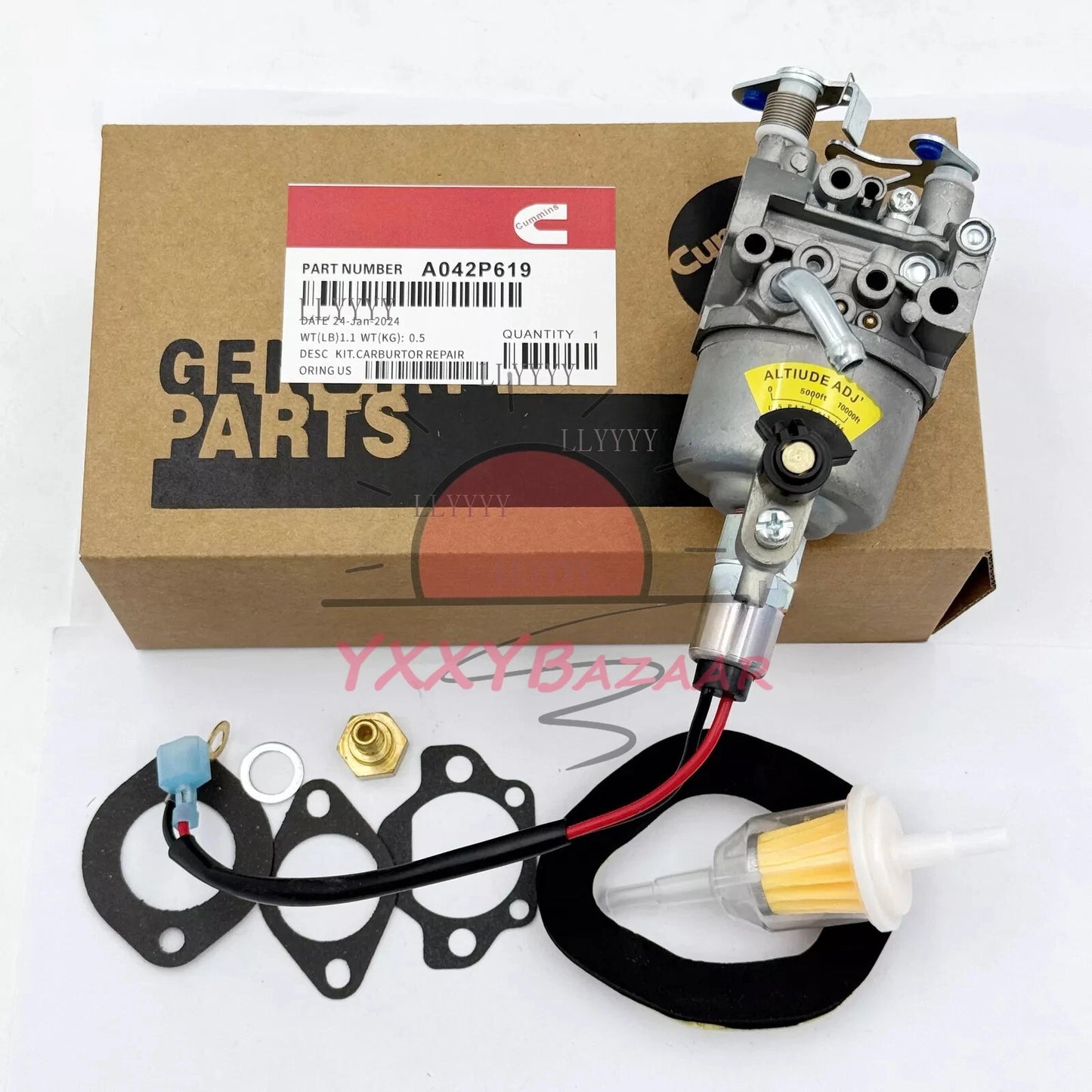 OEM Carburetor A042P619 Fit Onan Cummins A041D736 Microquiet 4000 Watt Generator