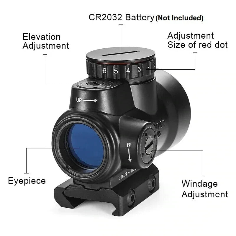 MRO 1x25 Red Dot Sight Clone Illuminated Holographic Hunting Scope Gear US Stock