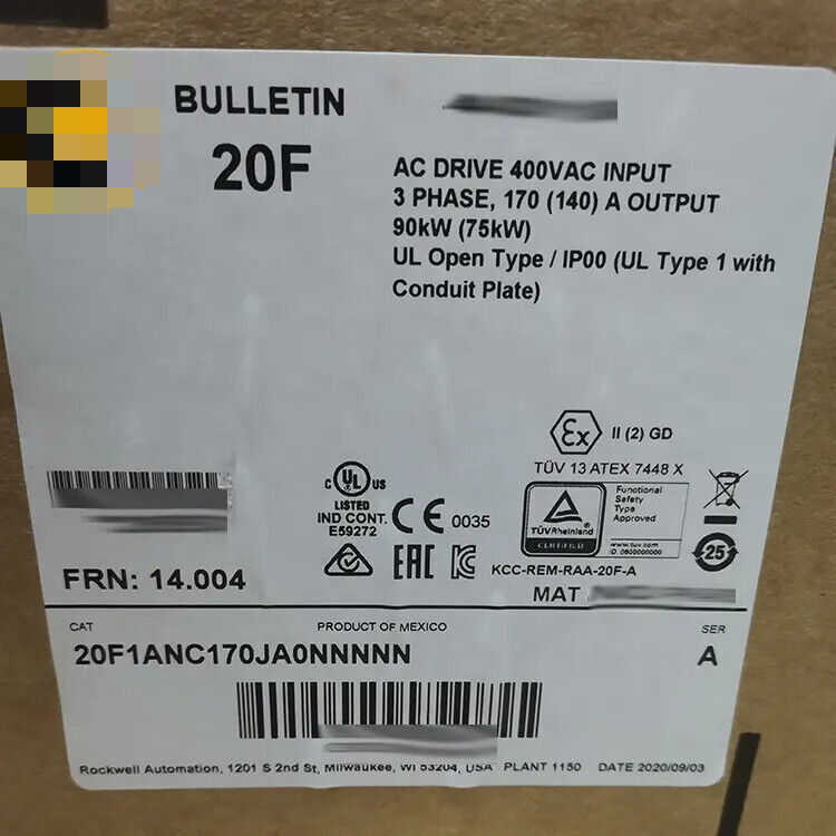 New Factory Sealed 20F1ANC170JA0NNNNN Allen Bradley - ALLEN BRADLEY