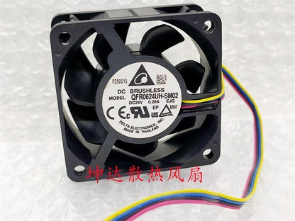 Delta QFR0624UH -SM02 6025 DC24V 0.26A 4-Pin Inverter Cooling Fan
