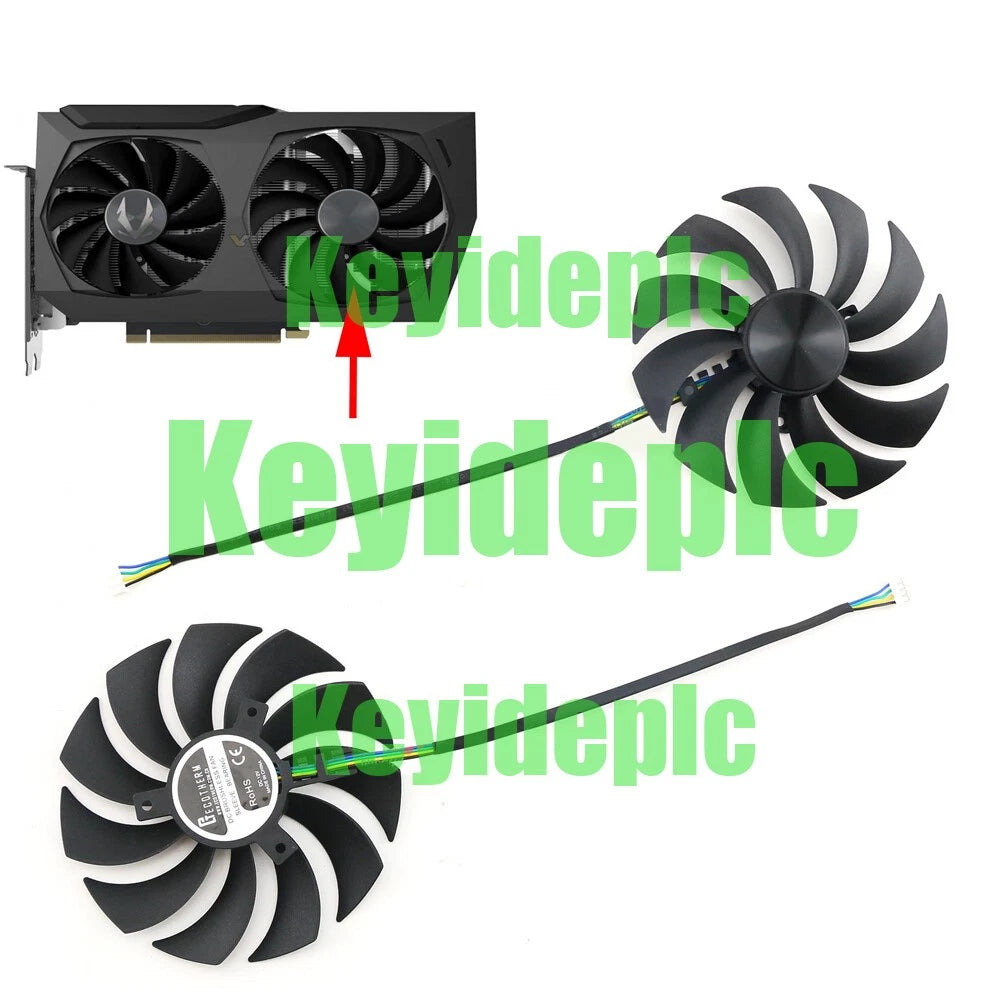 1x ZOTAC RTX3070 8GB Twin Edge Graphics Card 88mm 100mm Cooling Fan Suitable #ke