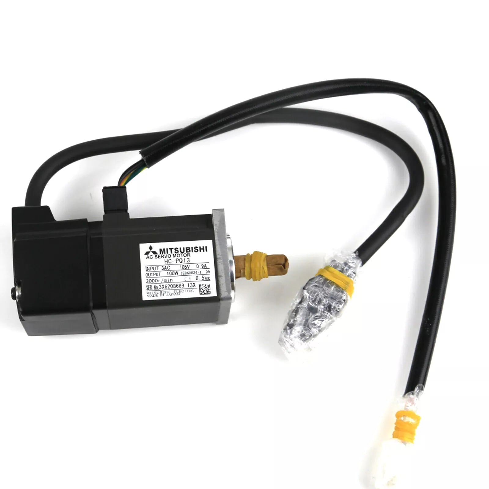 Mitsubishi, Servo Motor, 30 to 400 W, 4500 rpm,200 to 230 V ac，HC-PQ13 - MITSUBISHI