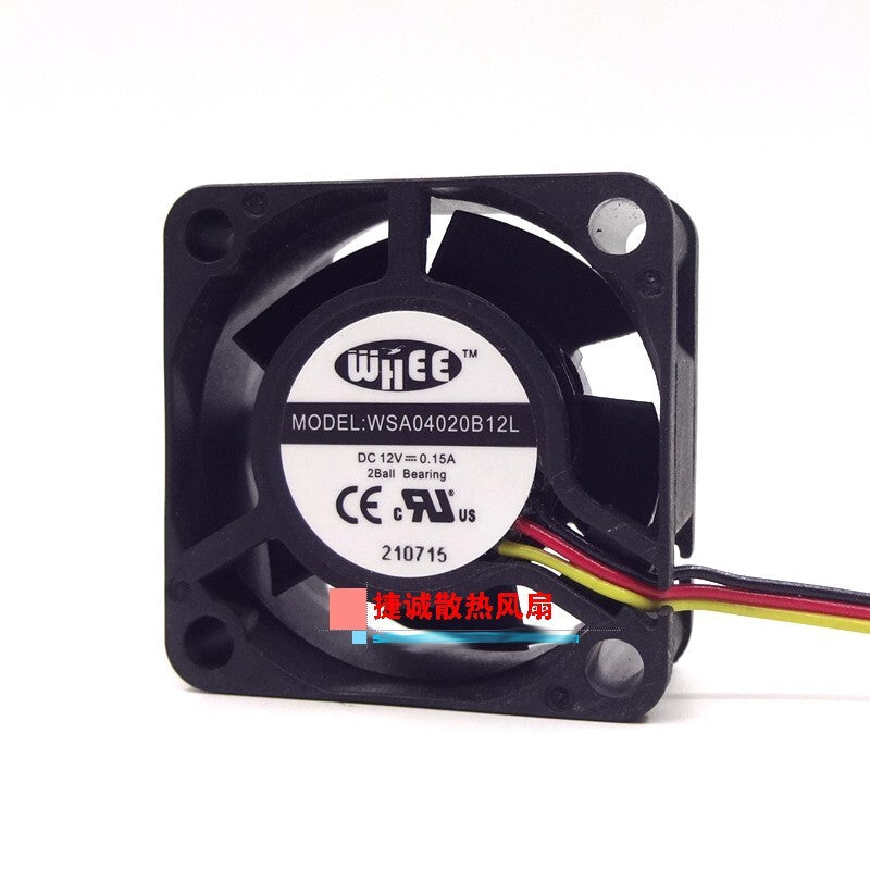 WHEE WSA04020B12L 12V 0.15A 4020 4CM 3-wire Dual Ball Chassis Cooling Fan
