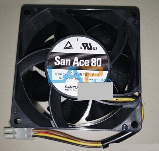 Sanyo 9GV0848P1G03 48V 0.84A Cooling Fan - 8CM 4-Wire Converter - SANYO