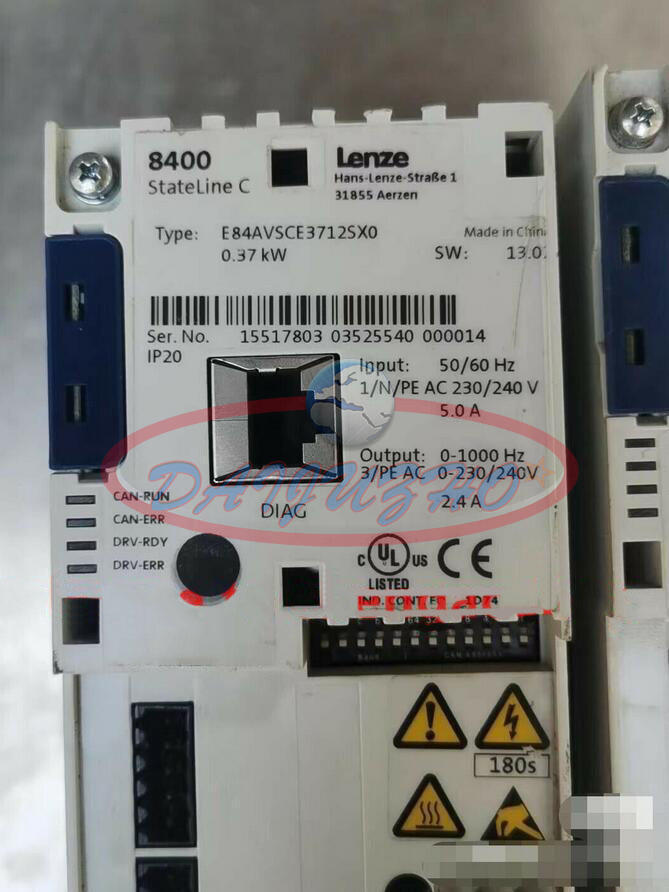 Used Lenze Inverter E84AVSCE3712SX0 0.37KW In-Stock - LENZE