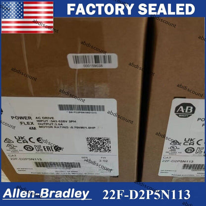 New IN BOX 22F-D2P5N113 PowerFlex 4M AC Drive with 22F-D2P5N113 specs and features - ABB