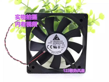 Delta AFB0924HB 9015 DC24V 0.45A 9CM 2-Wire Inverter Cooling Fan