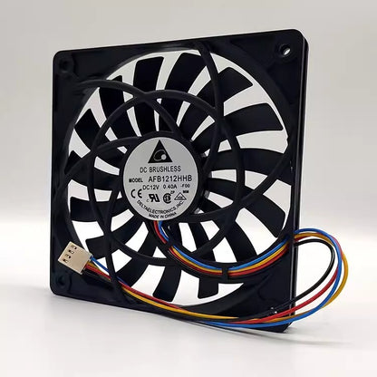 Delta AFB1212HHB 12013 DC12V 0.14A 4-Wire PWM Temperature Control Fan