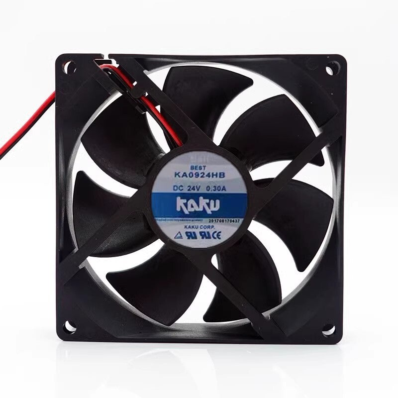 KAKU KA0924HB 9025 DC24V 0.30A 9CM 2-Wire Inverter Cooling Fan