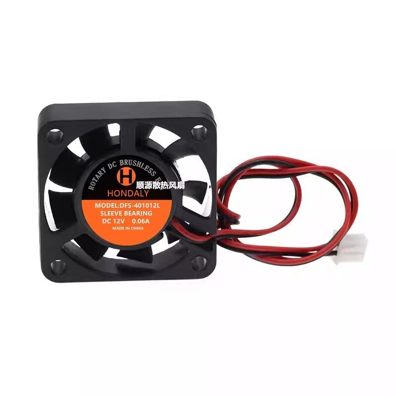 HONDALY DFS401012L 4010 DC12V 0.06A 4CM 2-Wire Dual Ball Cooling Fan