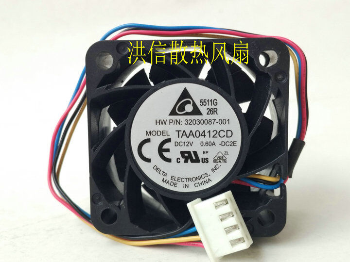 new 1PCS Delta TAA0412CD DC12V 0.60A 4020 double ball fan 4pin