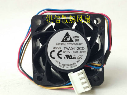 new 1PCS Delta TAA0412CD DC12V 0.60A 4020 double ball fan 4pin