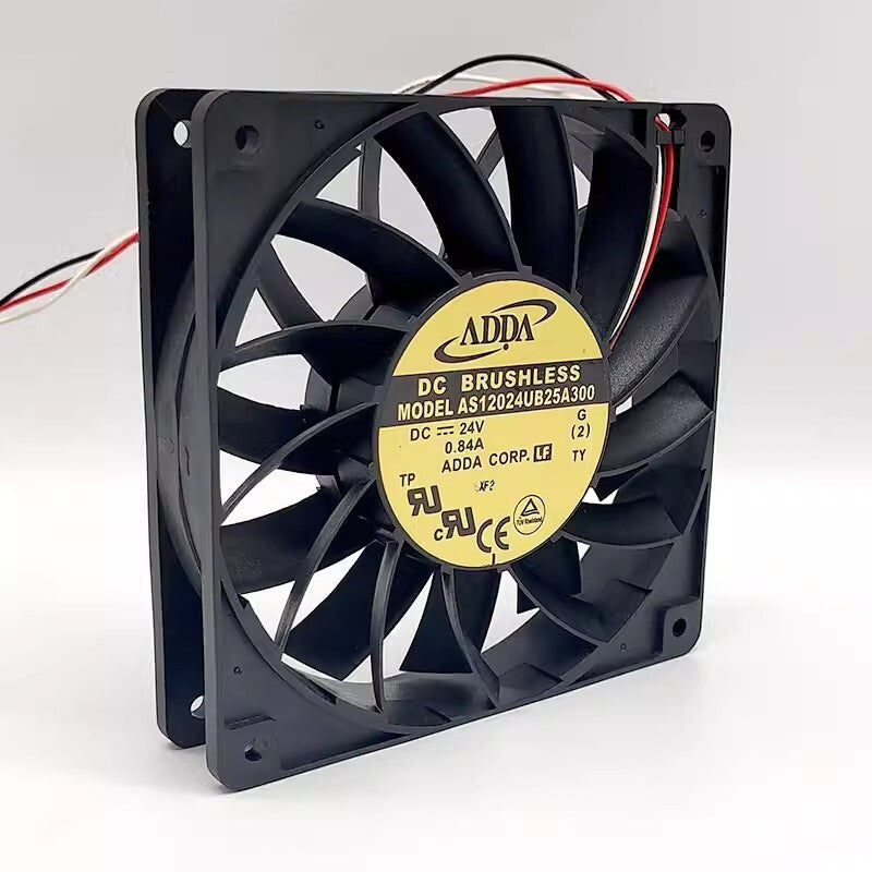 ADDA AS12024UB25A300 DC24V 0.84A 3-Wire Inverter Cooling Fan