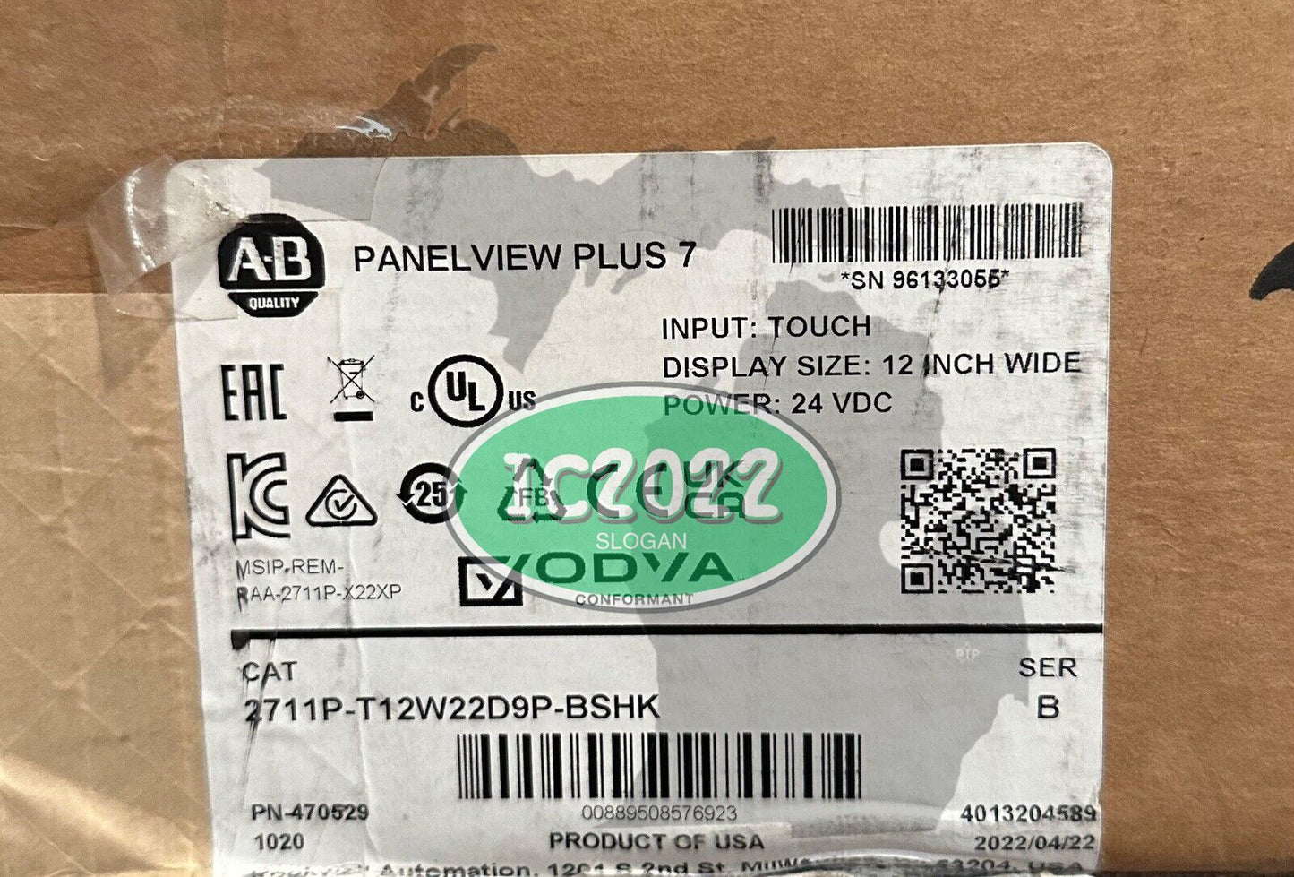 Allen Bradley PanelView Plus 7_TOUCH 2711P-T12W22D9P - ALLEN BRADLEY
