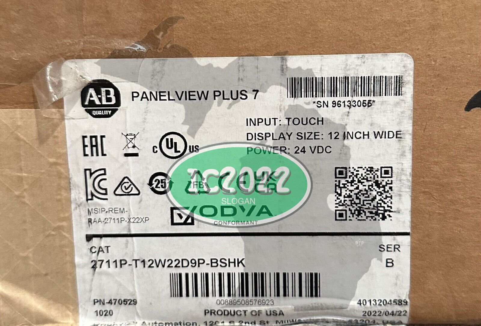 Allen Bradley PanelView Plus 7_TOUCH 2711P-T12W22D9P - ALLEN BRADLEY