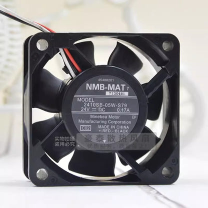 NMB-MAT 2410SB-05W-S79 6025 DC24V 0.17A 6CM 3-Wire Inverter Cooling Fan