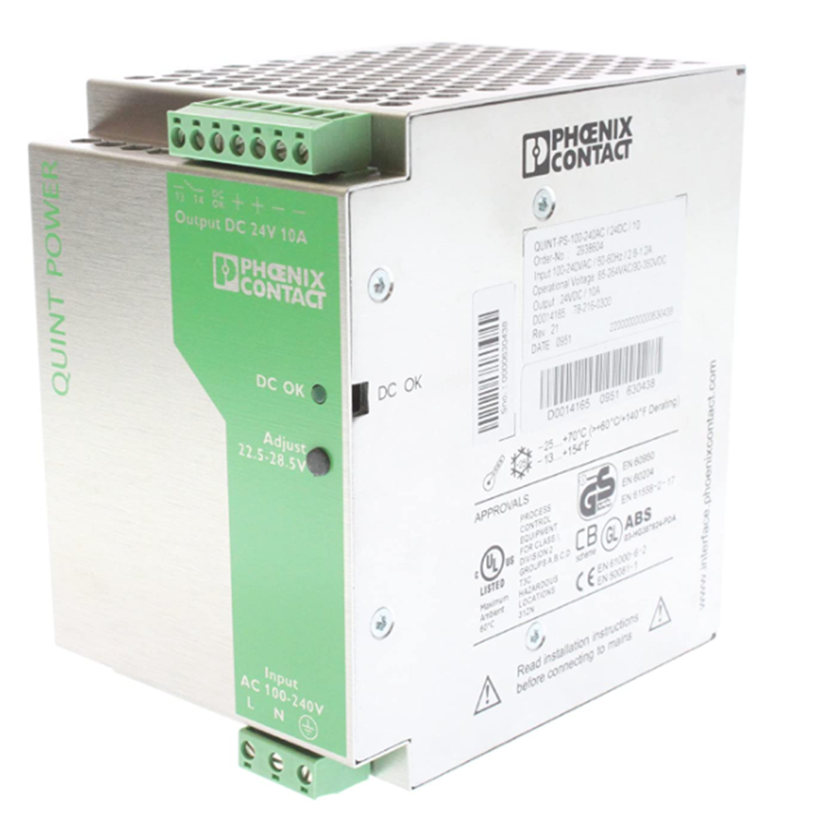 PHOENIX CONTACT QUINT-PS100240AC24DC10 Switching Power Supply - PHOENIX