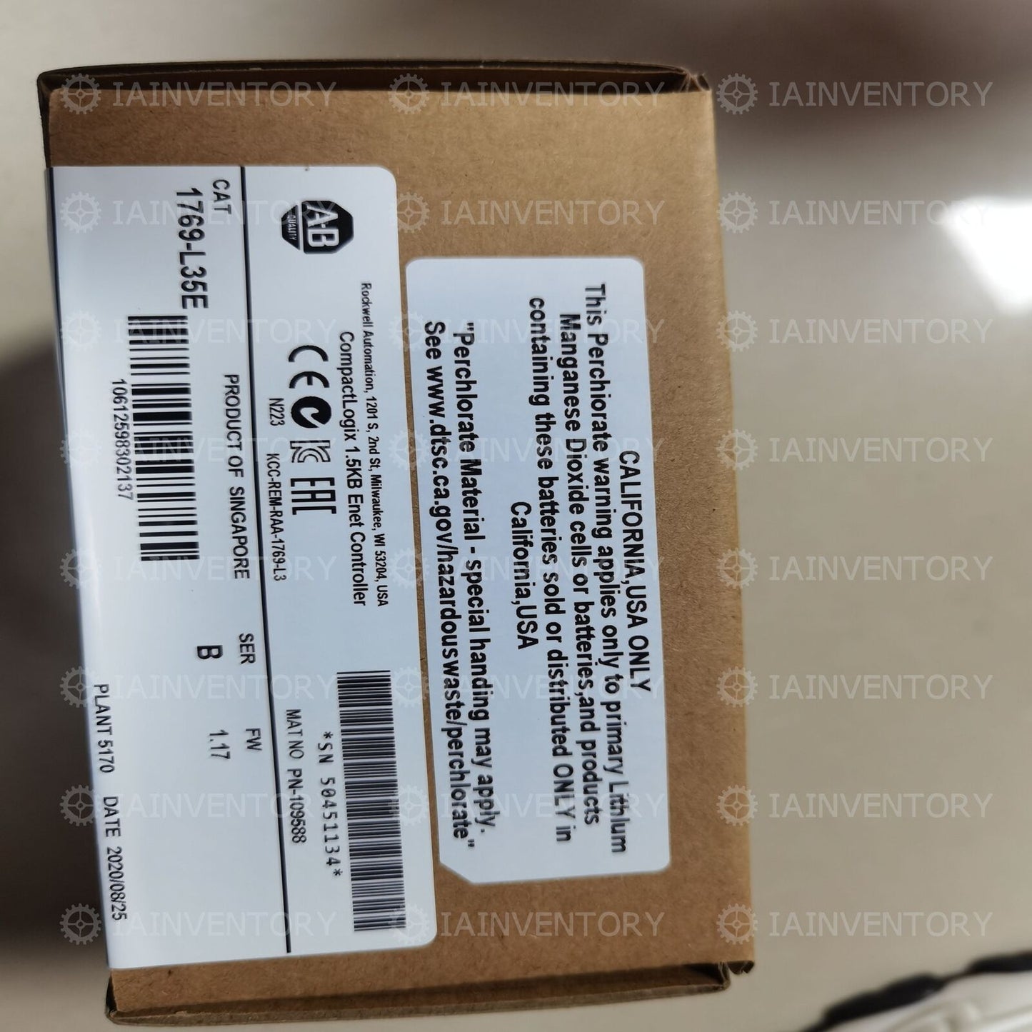 Allen Bradley 1769L35E EtherNet Processor - ALLEN BRADLEY