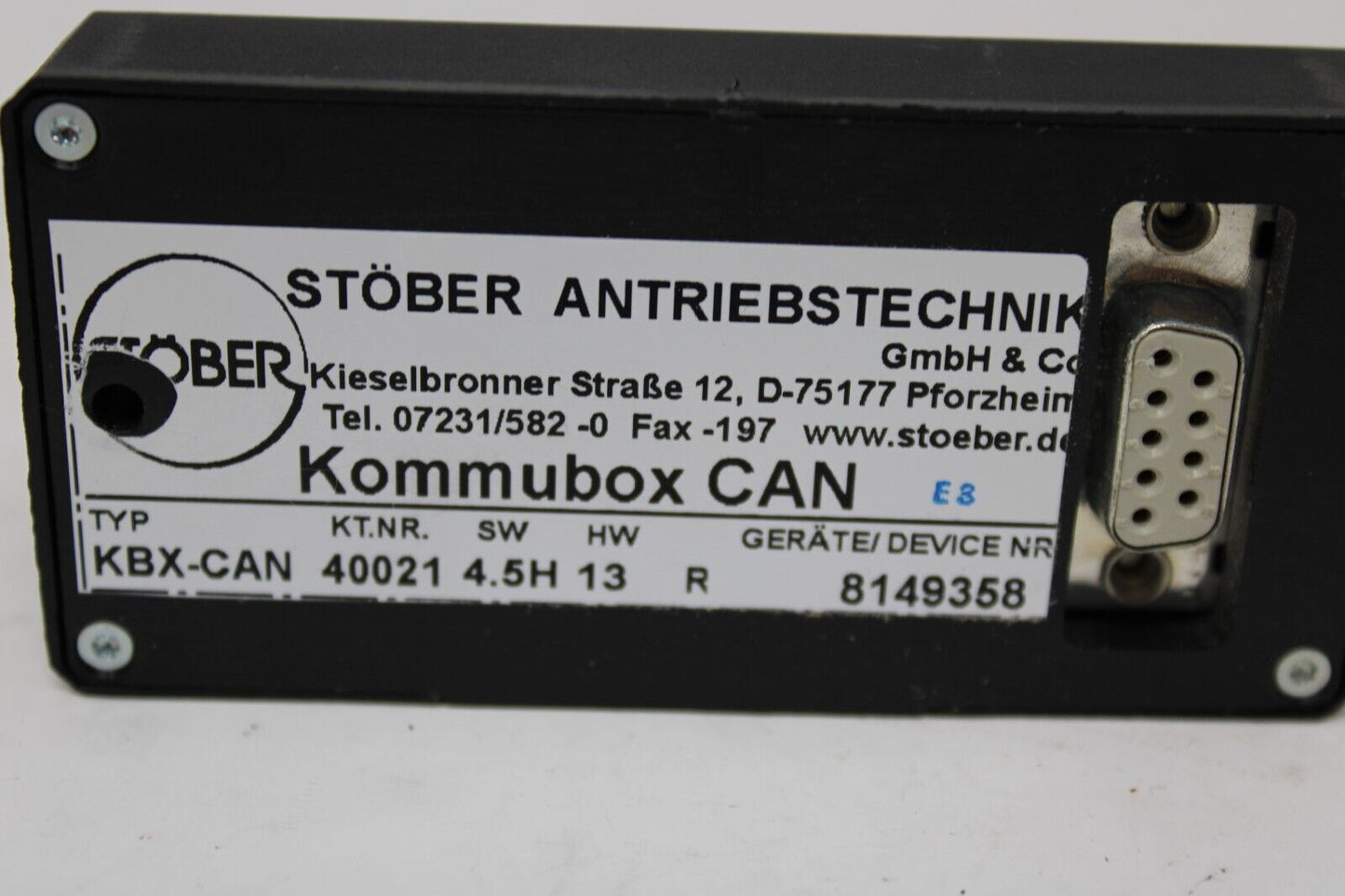 used Stober KBX-CAN & 40 021 CAN Commubox - STOBER