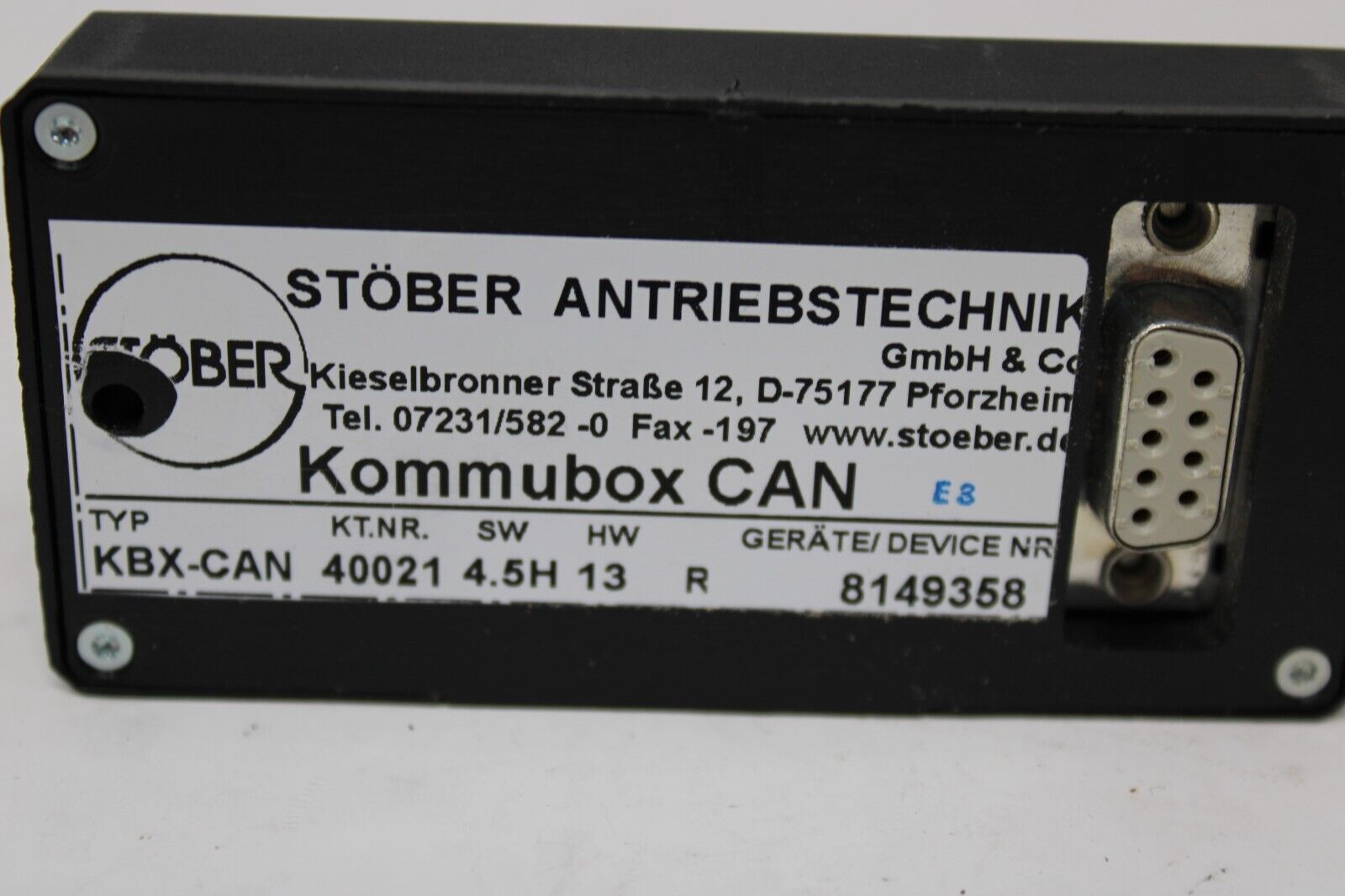 used Stober KBX-CAN & 40 021 CAN Commubox - STOBER