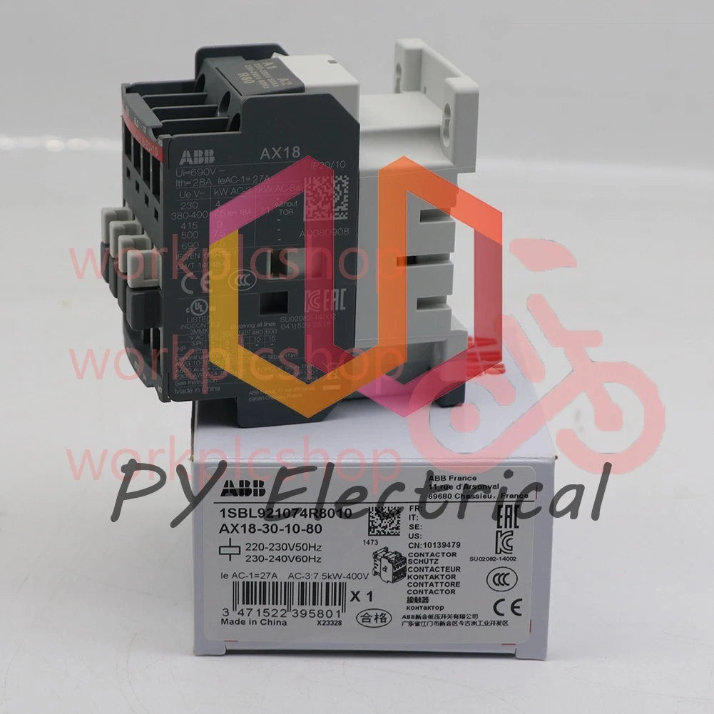 1PCS ABB AX18-30-10-80 Contactor 220-230V50Hz/230-240V60Hz 1SBL921074R8010