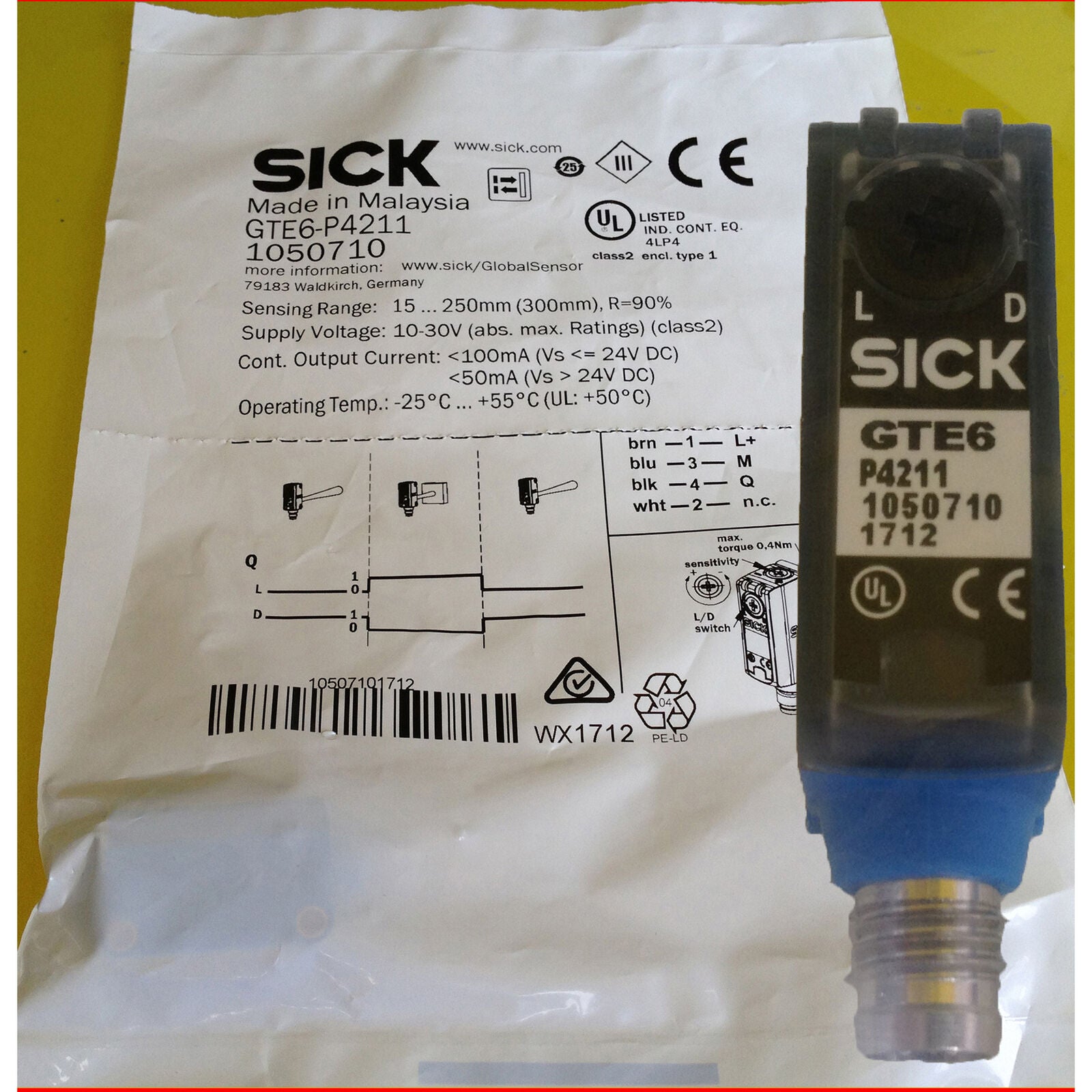 ONE GTE6-P4211 Photoelectric Sensors - ONE