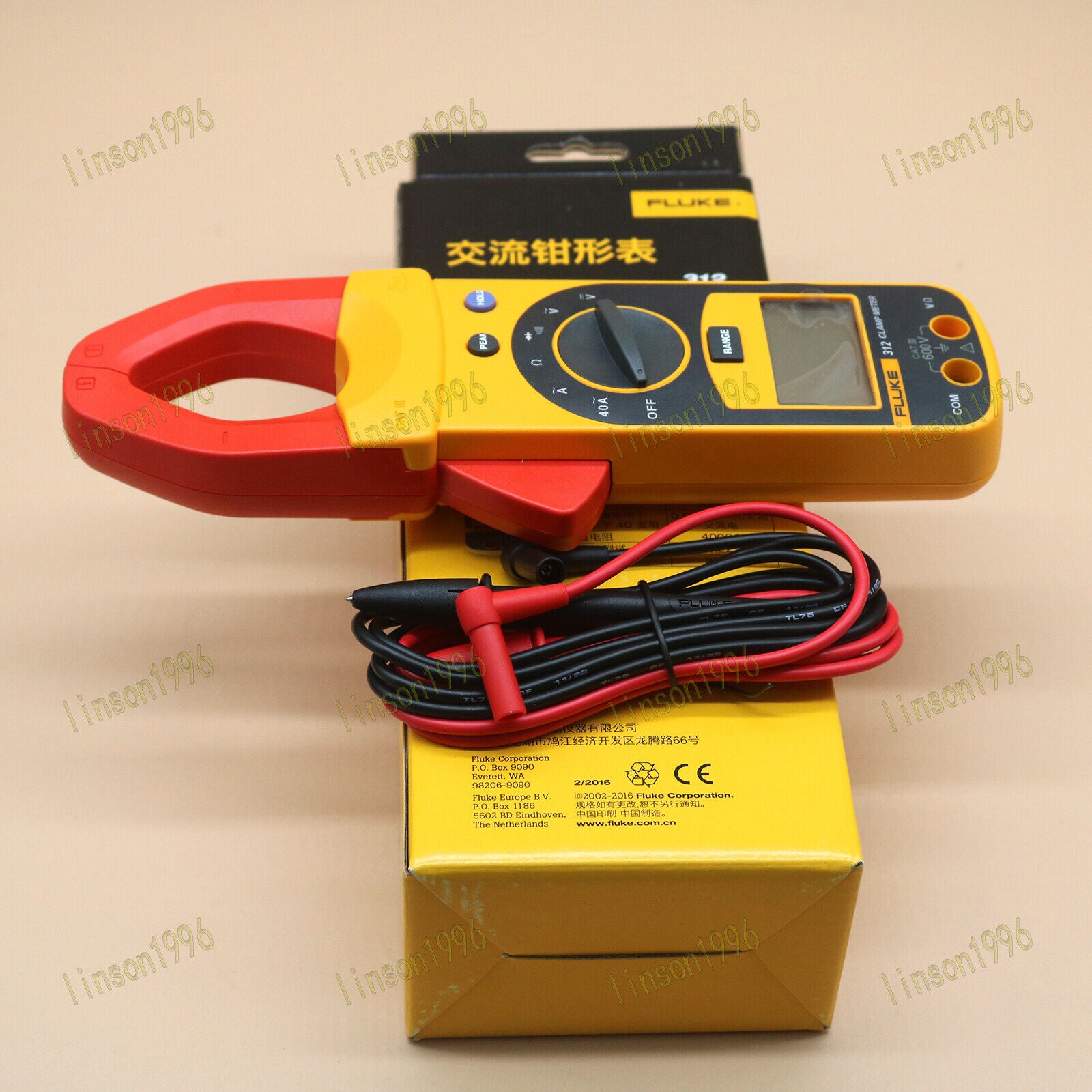 new One FLUKE 312 Digital Clamp Meter Multimeter Tester FLUKE 312 AC 1000A FLUKE