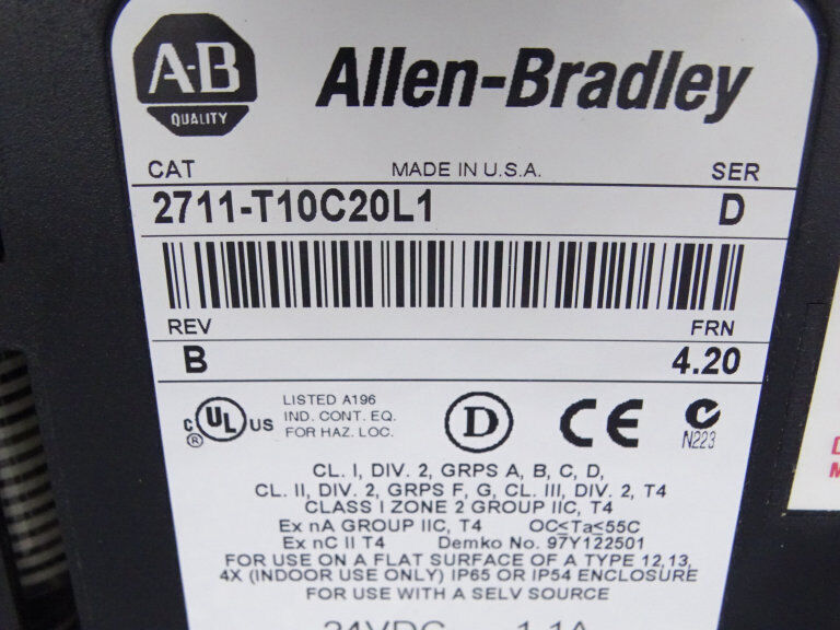 Allen Bradley HMI 2711-T10C20L1 - ALLEN BRADLEY