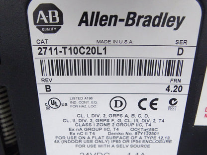 Allen Bradley HMI 2711-T10C20L1 - ALLEN BRADLEY