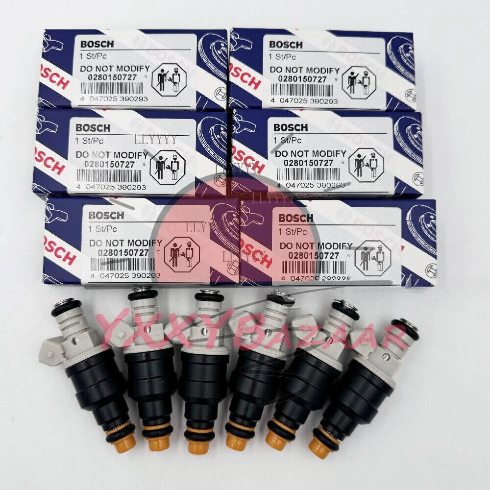 Bosch 0280150727 OEM Fuel Injectors Set (6) For 1986-1989 Ford Ranger 2.9L V6 ~