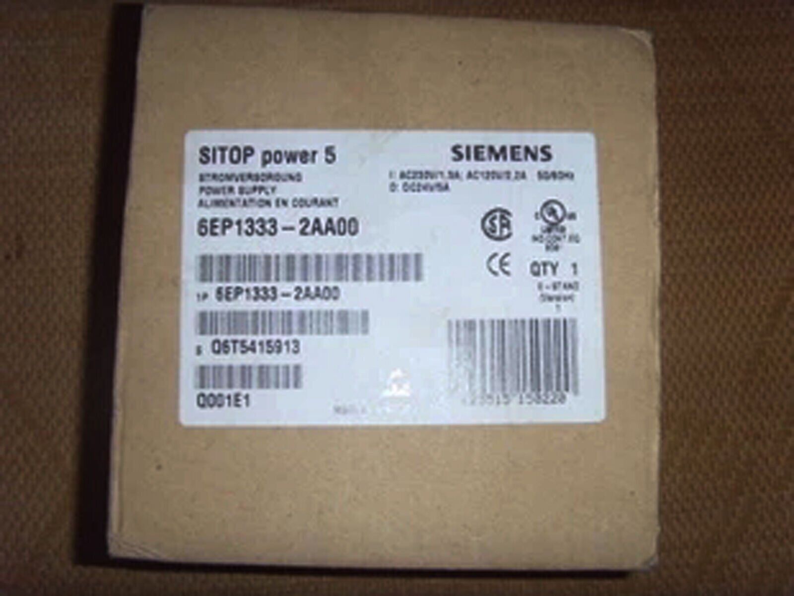new ONE  Siemens Power Supply 6EP1333-2AA00 SITOP POWER One year