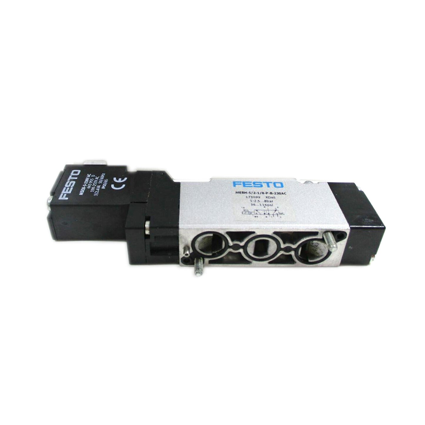 FESTO MEBH-5/2-1/8-P-B-230AC 173099 Solenoid Valve Simplified Design 230AC 173099 Model FESTO MEBH-5/2-1/8-P-B-230AC 173099 - FESTO