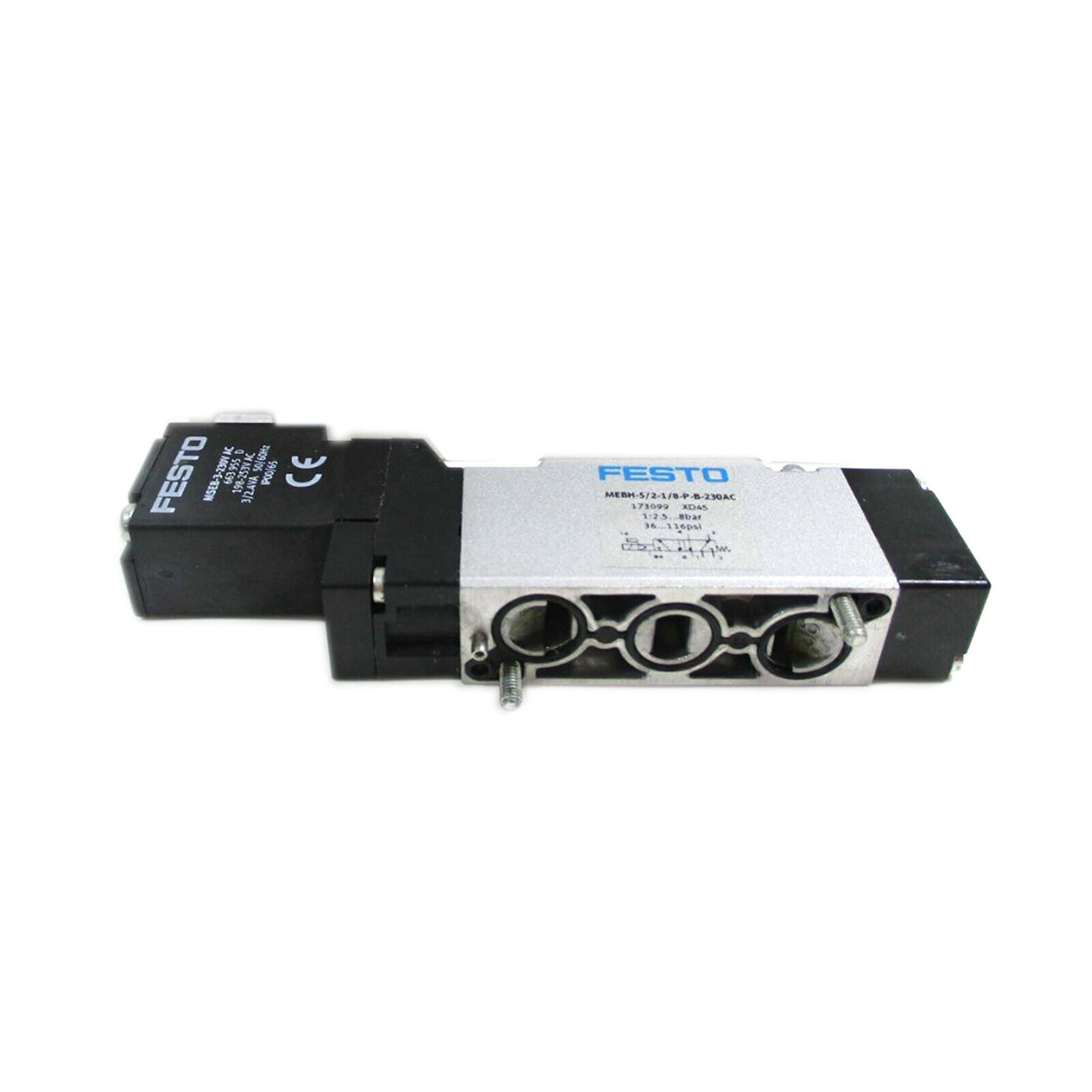 FESTO MEBH-5/2-1/8-P-B-230AC 173099 Solenoid Valve Simplified Design 230AC 173099 Model FESTO MEBH-5/2-1/8-P-B-230AC 173099 - FESTO