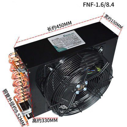 new 1HP FNA1.6/8.4 8.4m² 220/380V Refrigeration Condenser Aluminum Sheet Copper Tube - PLC INDUSTRY PRODUCT